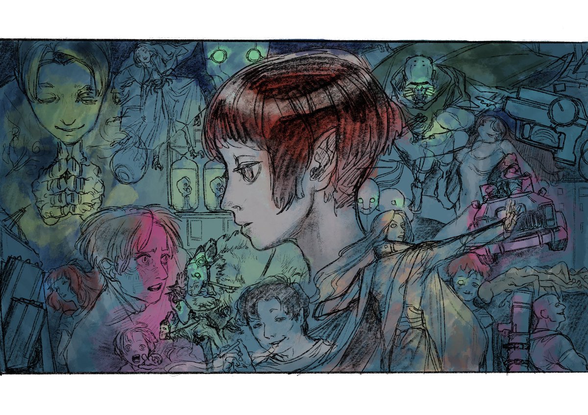 4年ぐらい前の絵をリメイクしようとしている
ラフがいい感じに見えるのはいつものことだが仕上がり果たして…… 