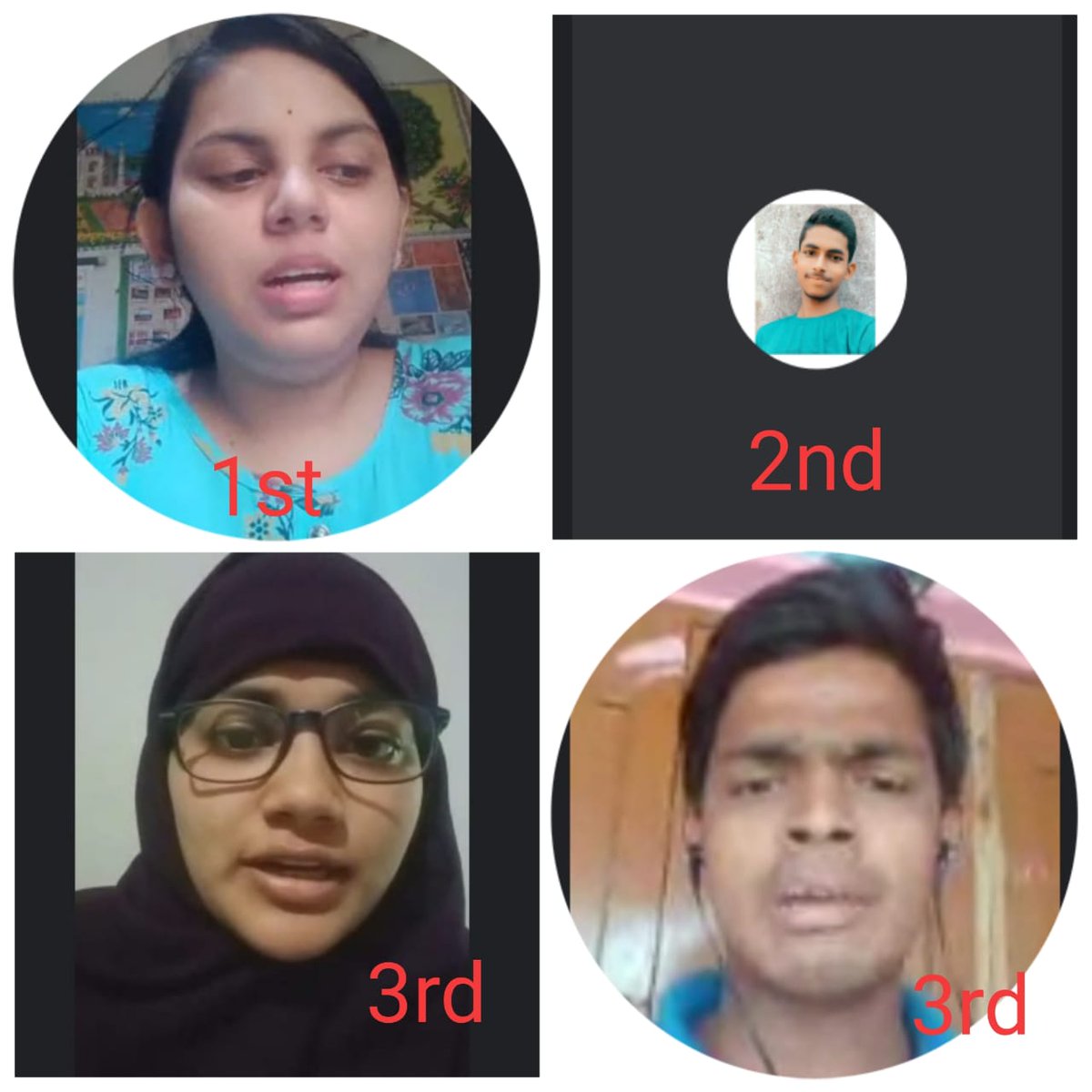 JeevanSalaam's tweet photo. Winners of Video Competition on Helping people to quit tobacco.
Ms. Pratikshya Dash (1st)
Mr. Smruti Ranjan Sahoo ( 2nd)
Ms. Gulfasan Quadri ( 3rd)
Mr. Krushna Chandra Suansia ( 3rd). This state level video competition was organized by Salaam Jeevan, AVA-SLCA Odisha jointly. https://t.co/5U2KTODHCK