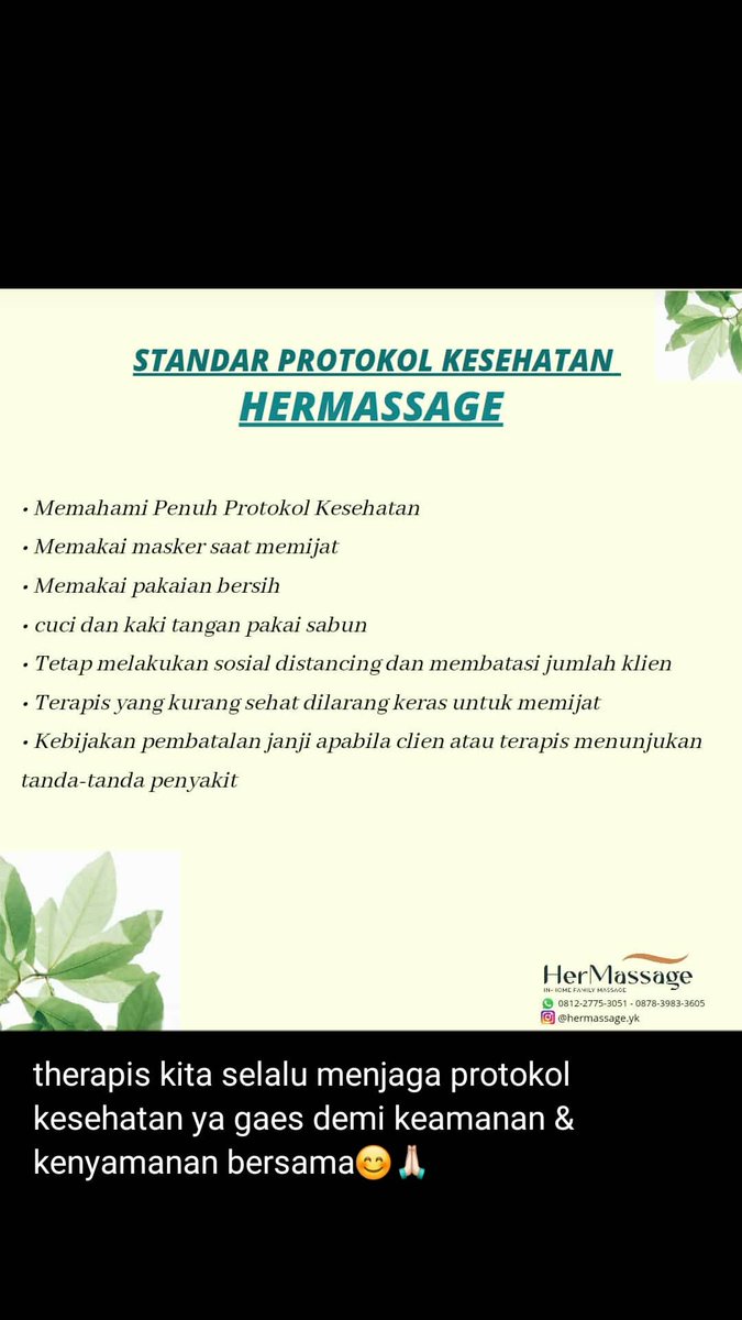 HermassageY's tweet photo. cek ig kita kak @hermassage.yk 

kita ada 10 terapis pria dan 4 terapis pria yang hanya melayani 1 jenis ya kak alias ( mukrim aja )

terapis kita selalu menjalankan prokes ketika menijat ya kak. 
cust buruan wa admin  081227753051. 
duduk manis di rumah terapis kita akan datang https://t.co/OrfvUSBq1U