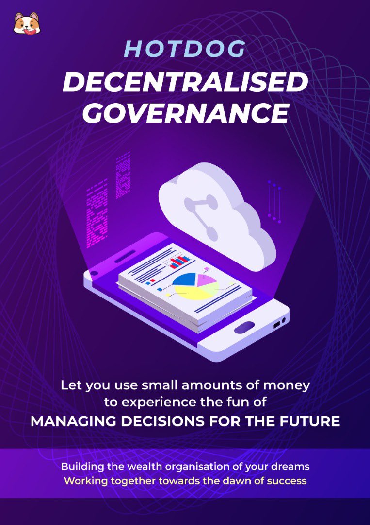 hotdogtoken's tweet photo. Anyone can take part💲
to be the management 🗳️
HOTDOG let you experience
the new mode of governance💯
#hotdog #Defi #BinanceSmartChain #ToTheMoon https://t.co/tcq9xz87Y8