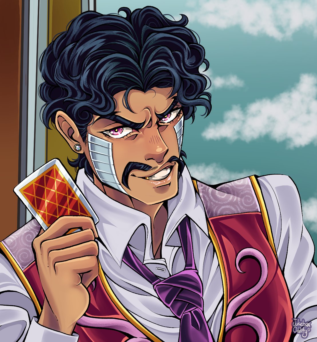 jukeboxoddity's tweet photo. ♥️♠️♦️♣️
#jjba #jjbafanart #jojosbizarreadventure #danieldarby #stardustcrusaders #sdc #anime #art #digitalart #fanart #animeart https://t.co/hAoKqH4hHY
