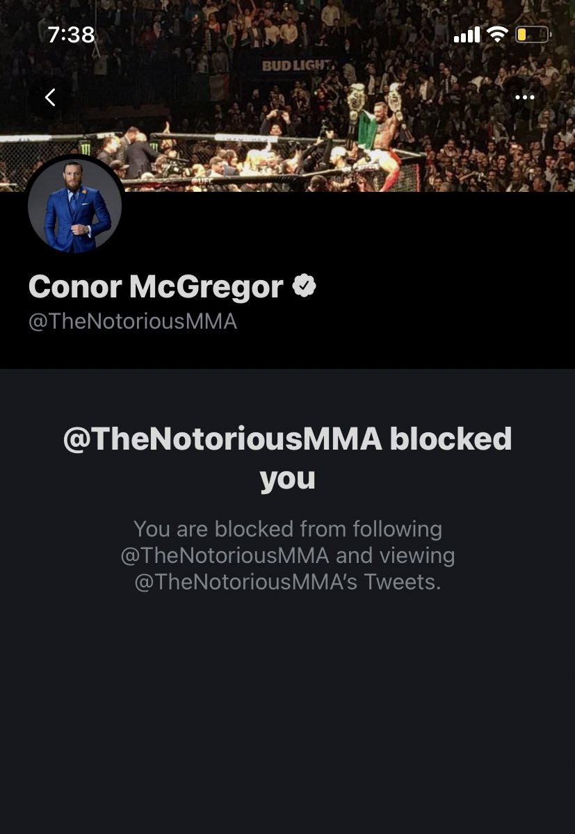 bugzG1's tweet photo. @TheNotoriousMMA 😞 https://t.co/TQudZ9xJ6I