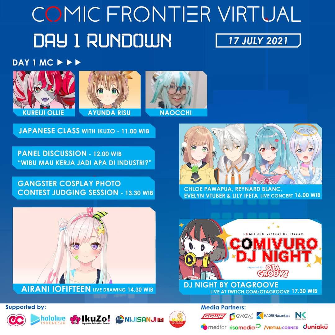 ReynardBlanc's tweet photo. Hewoo Everyone!!~ ✨
Today, Rey, @EvelynVtuber @ChloePawapua &amp; @LilyIfeta will be having a Concert in Comivuro 2021!!
Come join the fun!!!!!

We'll be on at 16.00 WIB (4 PM GMT+7)
Watch it Here!!
https://t.co/xsj7JWQ1Kh

#Comivuro #Comivuro1 #CV1 #ComifuroV1 #CFV1 #CF #Comifuro https://t.co/jZj5LJOB4J