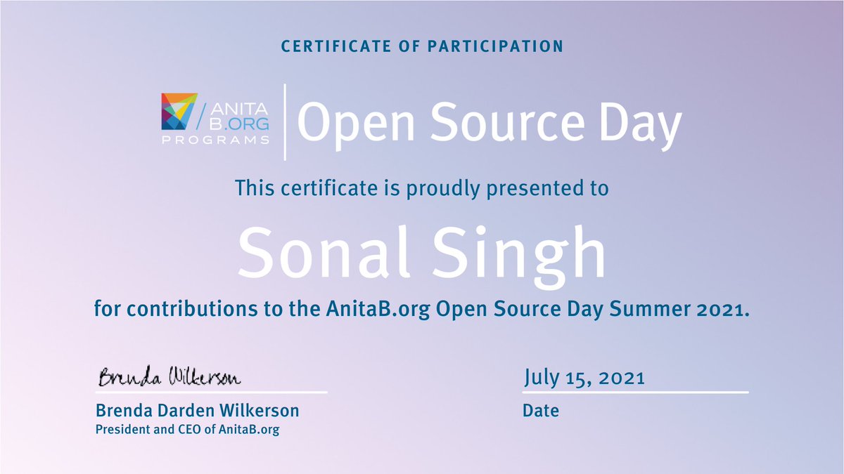 sonalsingh_77's tweet photo. Had an amazing day attending the Open Source Day organized by @AnitaB_org !! Learnt a lot through the various workshops organized!
#OpenSourceDay2021 https://t.co/bWan969Ydt