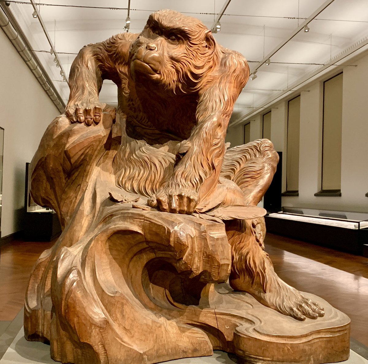 JYTravelJapan's tweet photo. “Old Monkey”, a masterpiece by Takamura Koun, displayed at National Museums of Tokyo.  #Japan #Tokyo #art #character https://t.co/L6Vr2M1EHe
