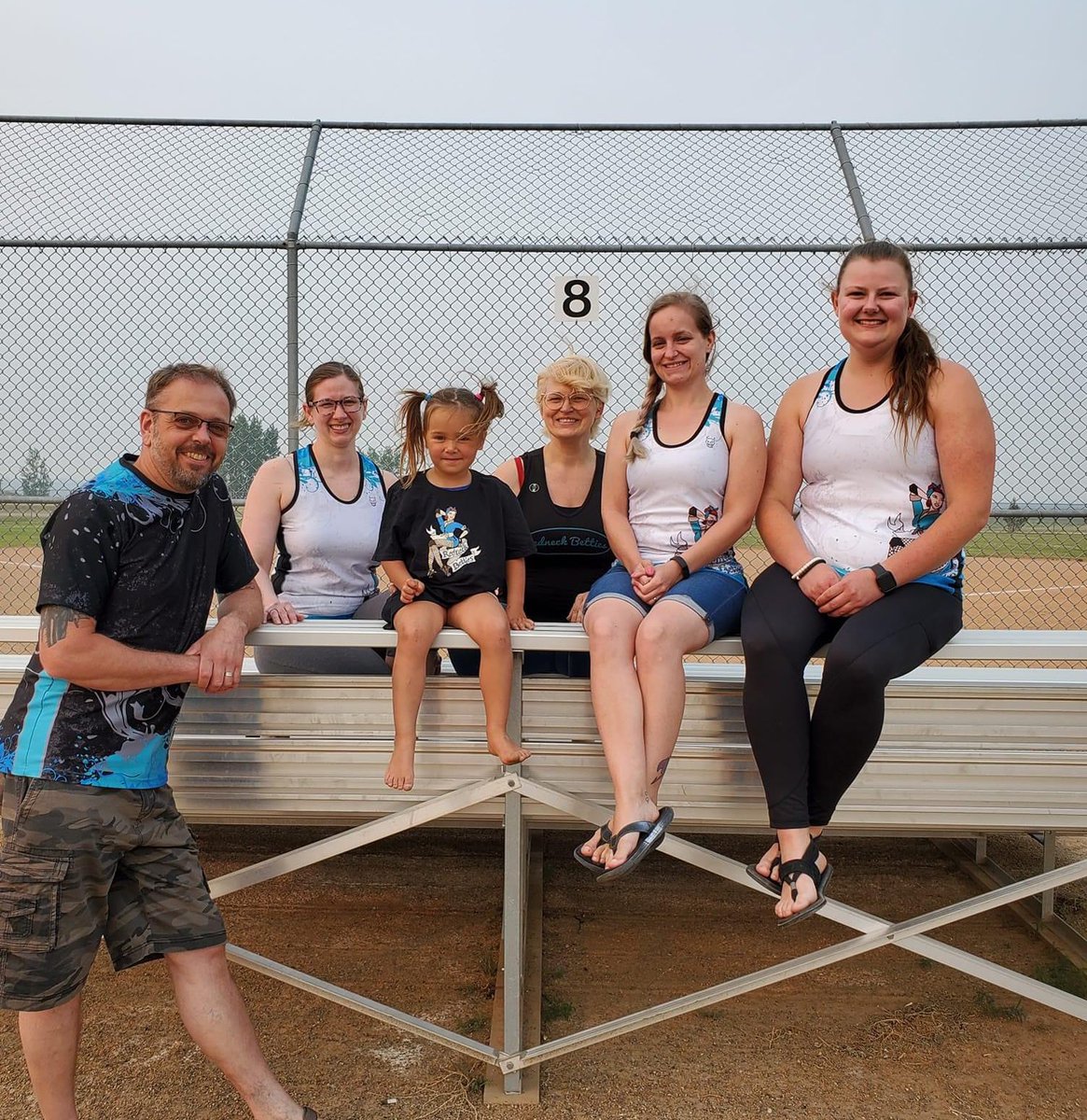 SkyDickson's tweet photo. We met the cutest fan tonight! Maddison has taken a liking to the Redneck Betties. We heard she was upset when she found out she has 3 more years before she can join the juniors! So we paid her a visit, until she can come cheer us on at our first home game back! #RedneckBetties https://t.co/8pIO3k3zdg
