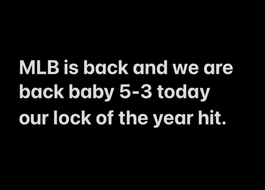 MinutemenDy856's tweet photo. Back with MLB if you missed out lock of the year pick it was royals ML what hit with easy. #mlbpick #vegaspicks #vegasbets #vegassportsbetting #vegasexperts #vegasbet #parlay #mlbpicks #mlboverunder #mlblocks #parlaypicks #straightbet #gamble #gamblingtwitter https://t.co/Sg7zT3VT34