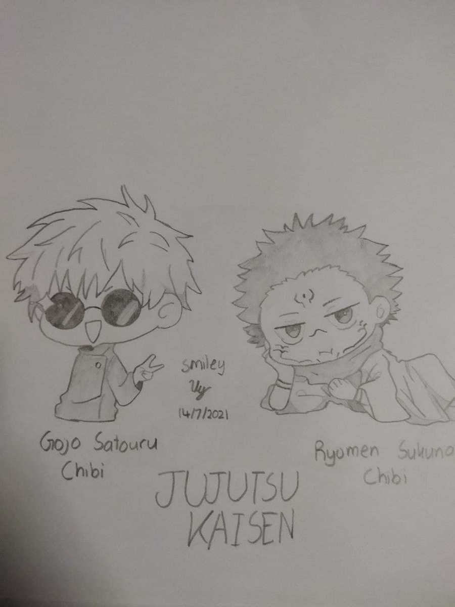 smiley_san1's tweet photo. Repost from my Instagram @smiley_san1 
.
Jujutsu Kaisen Chibi Version😄😄✨✨
.
.
Gojo Satoru and Ryomen Sukuna
.
.
And also one person that I don't know his name😂😂😂
. 
.
#fanart #fanartanime #anime #JujutsuKaisen #jujutsukaisenfanart  #CHIBI   #gojosatoru #ryomensukuna https://t.co/vp4HfcfF3h