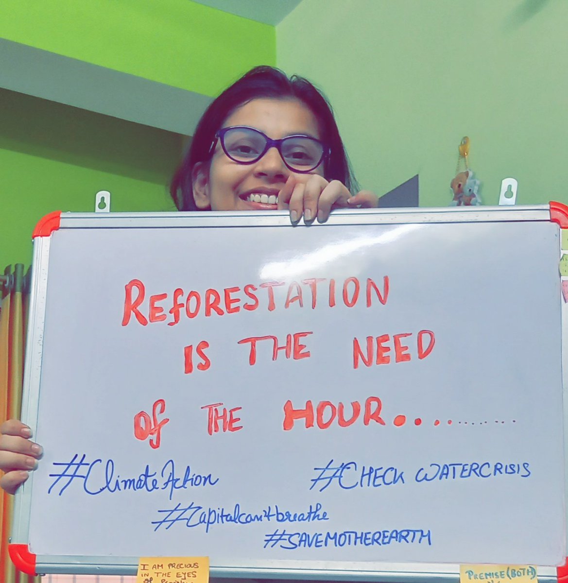 That's where I wrote Reforestation is the need and not Deforestation, I dedicate my 7th week of #ClimateStrikeOnline to this cause.
#SaveBuxwahaForest 
#FridaysForFuture 
#ClimateActionNow 
#ClimateEmergency
