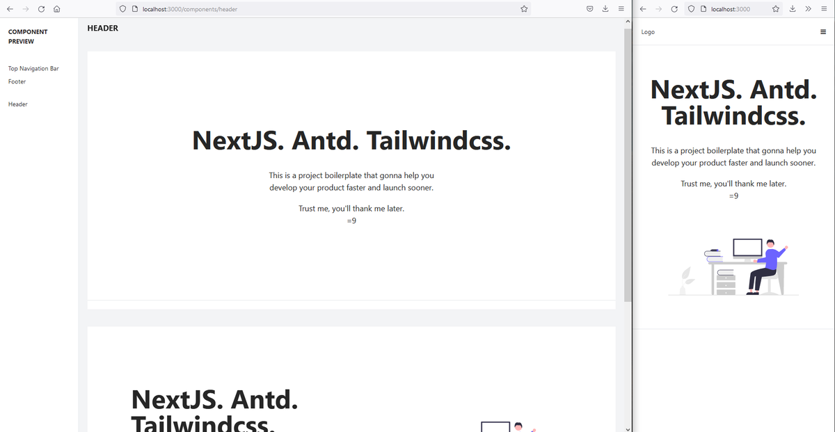 madebyais's tweet photo. I'm starting an open-source project to help you start the development faster &amp; launch sooner https://t.co/WW9edR1hKe &amp; more new components will come every weekend! #nextjs #TypeScript #tailwindcss #antd #javascript https://t.co/2GvSZ3jfqE