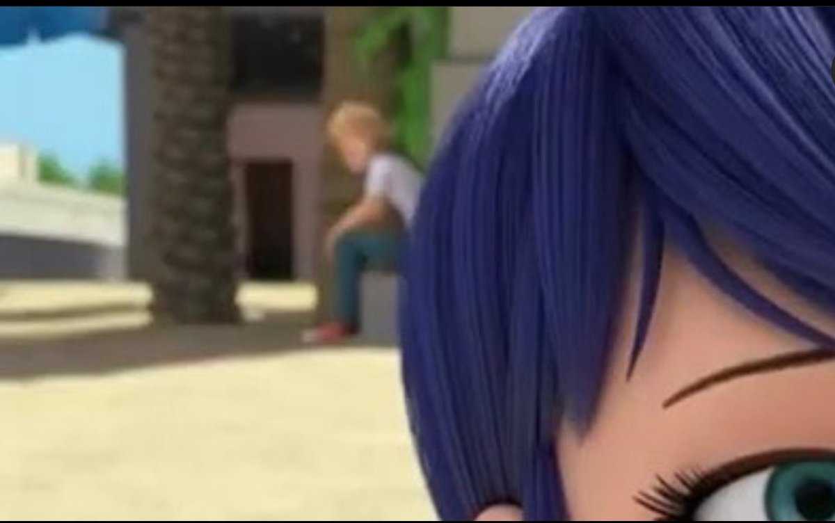 IS IT JUST ME OR DOES ADRIEN LOOK LIKE HES STARRING AT MARINETTE AND LUKA IN THE BACK ROUND?!