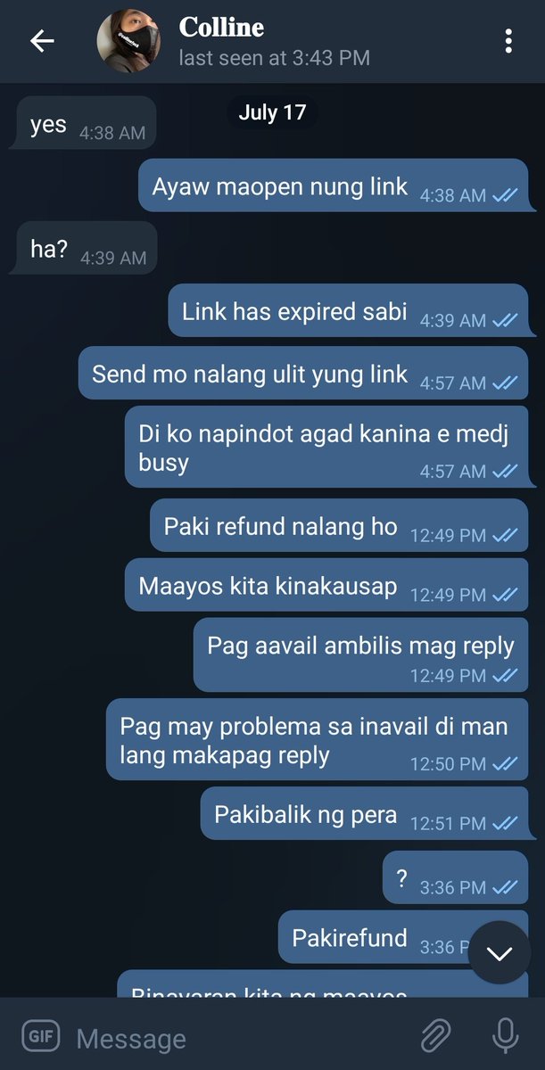 lustaltph's tweet photo. !! Beware of this scammer !!

YESTERDAY I AVAILED 'HER' LIFETIME ACCESS CHANNEL. LATER THAT DAY THE CHANNEL SOMEHOW DISAPPEARED. I MESSAGED HER SHE SEND ME ANOTHER LINK. BUT I WAS AWAY FROM MY PHONE SO I HAVEN'T CLICKED ON IT YET. AND LATER THAT NIGHT I MESSAGED HER REGARDING - https://t.co/OL50PgIATx