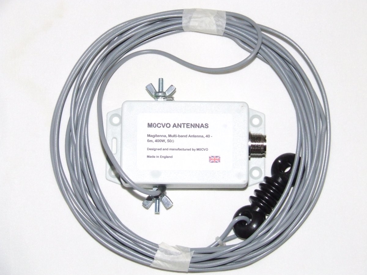 m0cvo's tweet photo. The M0CVO Antennas Magitenna, the big fit for small spaces. Only 7.6m long covers all bands from 40m - 6m (including 11m) via ATU. Available from https://t.co/Nc5a5RrK9U https://t.co/hOexM19Zm4