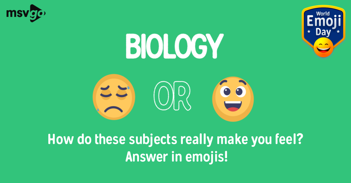 MSVgo's tweet photo. Happy, sad, exhausted, nervous... What comes to your mind when you think of Math and Science? Tell us in emojis this #WorldEmojiDay๐ #FunWithmsvgo
#TrendingNow https://t.co/LxBwF4J0OD
