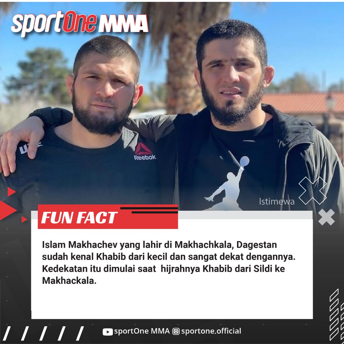 tvOneNews's tweet photo. Memiliki wajah yang mirip, ternyata Islam Makhachev memiliki kedekatan dengan Khabib Nurmagomedov. Inilah fakta kedekatan keduanya! #sportOneMMA #sportOneFunFact https://t.co/duIt1xZO3h