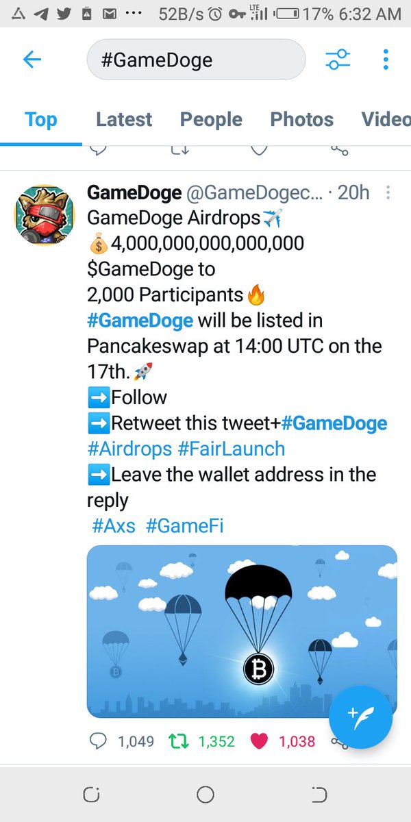HamzaIbrahimM10's tweet photo. @GameDogecoin Gud job to the moon 0xD117B8f4Db533cfd409216Db87b4B379aC0B3e31 https://t.co/cRfCw5IlP2
