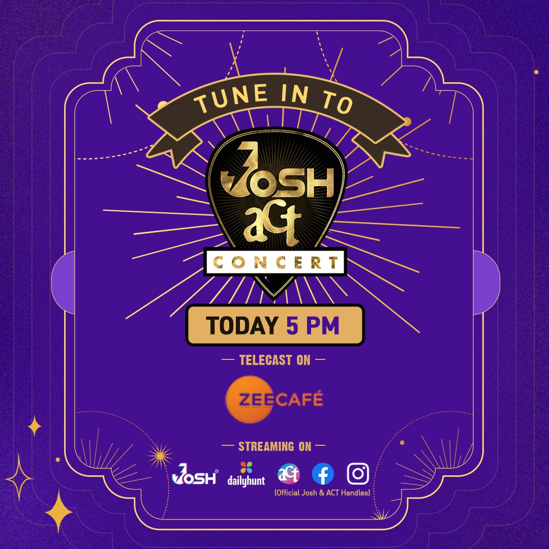 ZeeCafe's tweet photo. The breakthrough!!! The most awaited concert, #JOSHACTConcert is tomorrow and we are so excited for this! Top Indian Artists coming together with the top influencers. It’s gonna be HUGE.😍

Josh Act Concert 17th July 5pm
Watch it on  “Zee Café”
To donate : link in bio https://t.co/U6wbZlO0HP