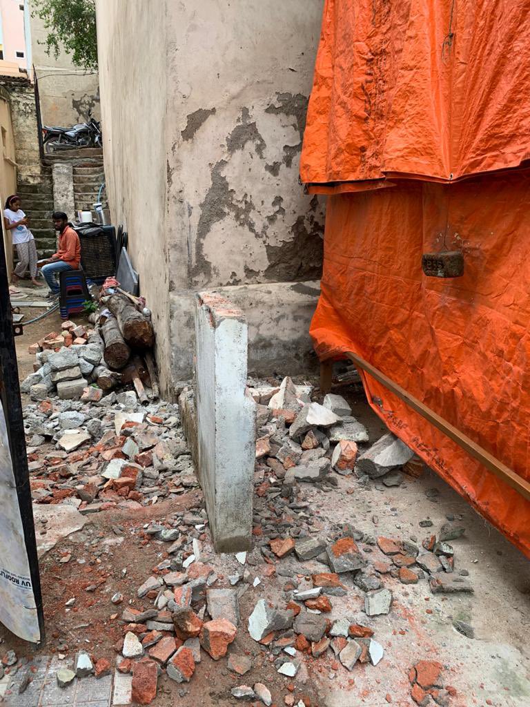 adv_prasad406's tweet photo. @KTRTRS @GHMCOnline @CommissionrGHMC @DC_Kukatpally 
Next to my apartments there have been trespassing without informing us.Can you please take severe action on it.Address details:-Plot no:556&amp;557,Gayatri nagar,Allapur village,near hara hara temple. https://t.co/UmNnm9xZIp