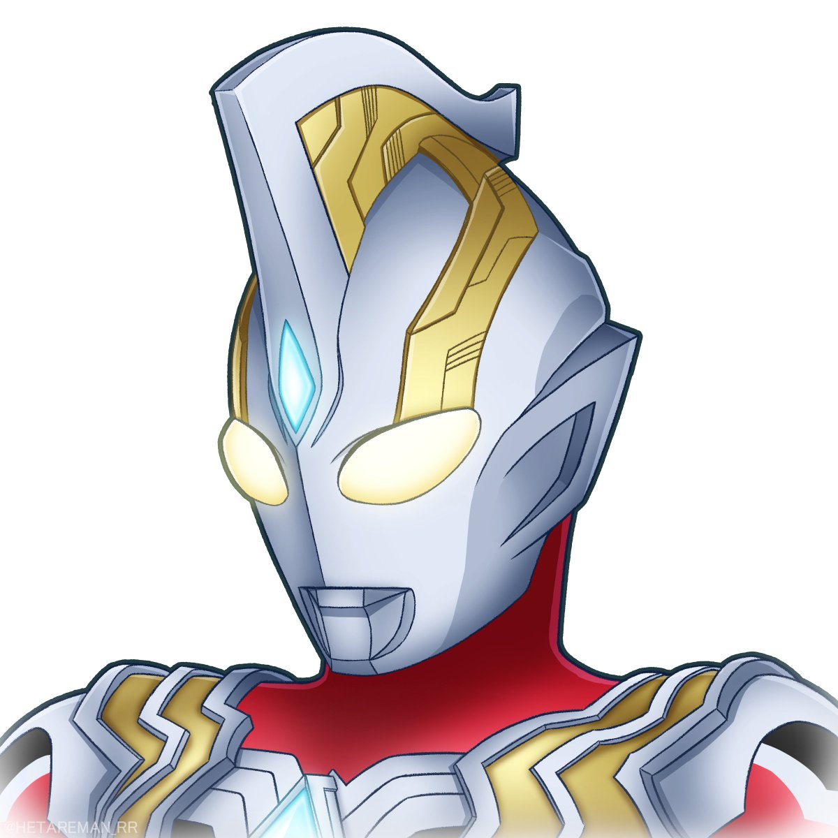 パワー「マルチタイプが赤く染まってから
パワータイプへタイプチェンジ💪
#ウルトラマン」|HETAREMANのイラスト