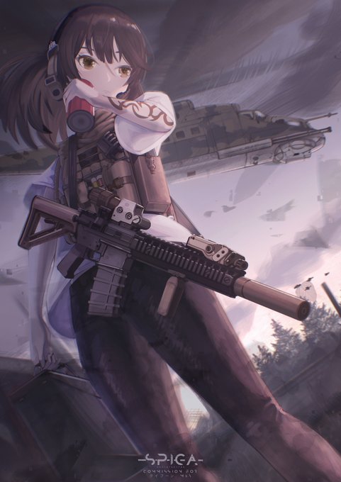 銃と女の子のtwitterイラスト検索結果 古い順