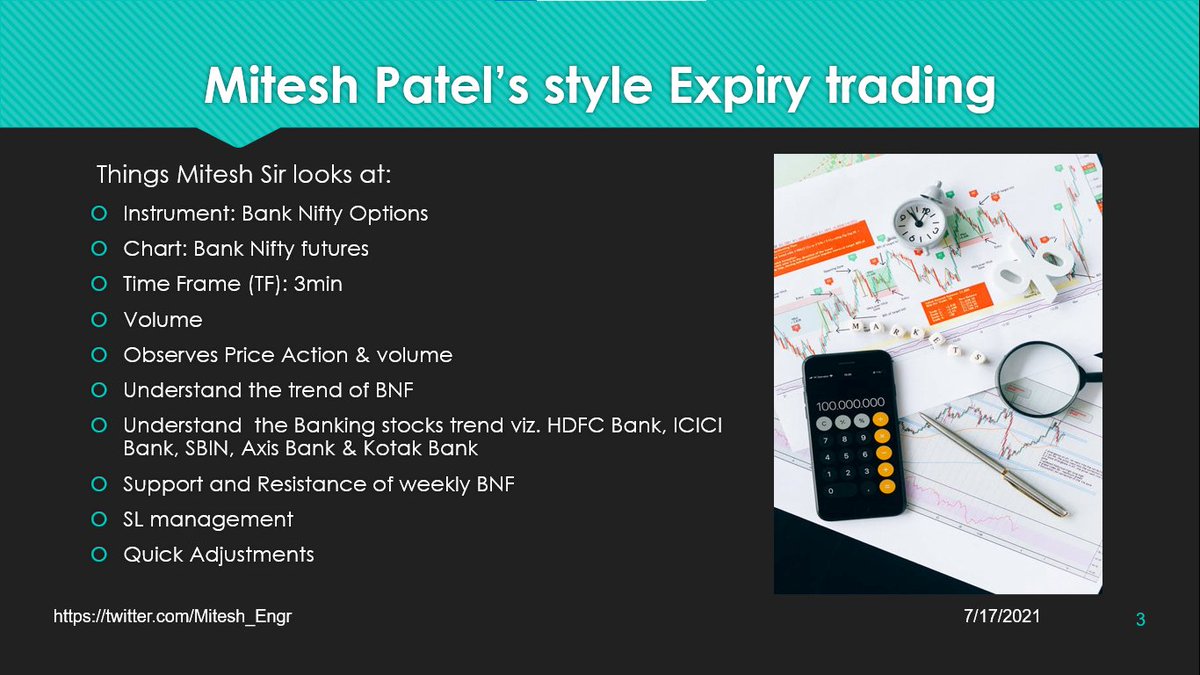 What @Mitesh_Engr Sir looks at for Expiry Trading:
• Technicals of BNF
• Individual Heavyweight stocks of BNF
• Support/Resistance of BNF on weekly TF
• Also has Superb SL management
• When it comes to adjustments, he is always on toes