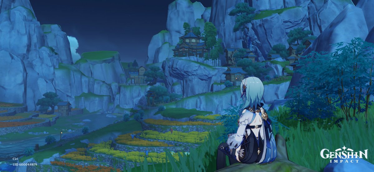 GenshinTales's tweet photo. Second is from @KaerJordan90
Eula, while out on reconnassance, she decided to take a break. She took in the sight of Qingce Villiage. 
HuTao is on a lunch break. So many new clients to discover, one must have the energy to keep up.
Keqing working late into the night.
#SCchallenge https://t.co/i6DuFe3eoX