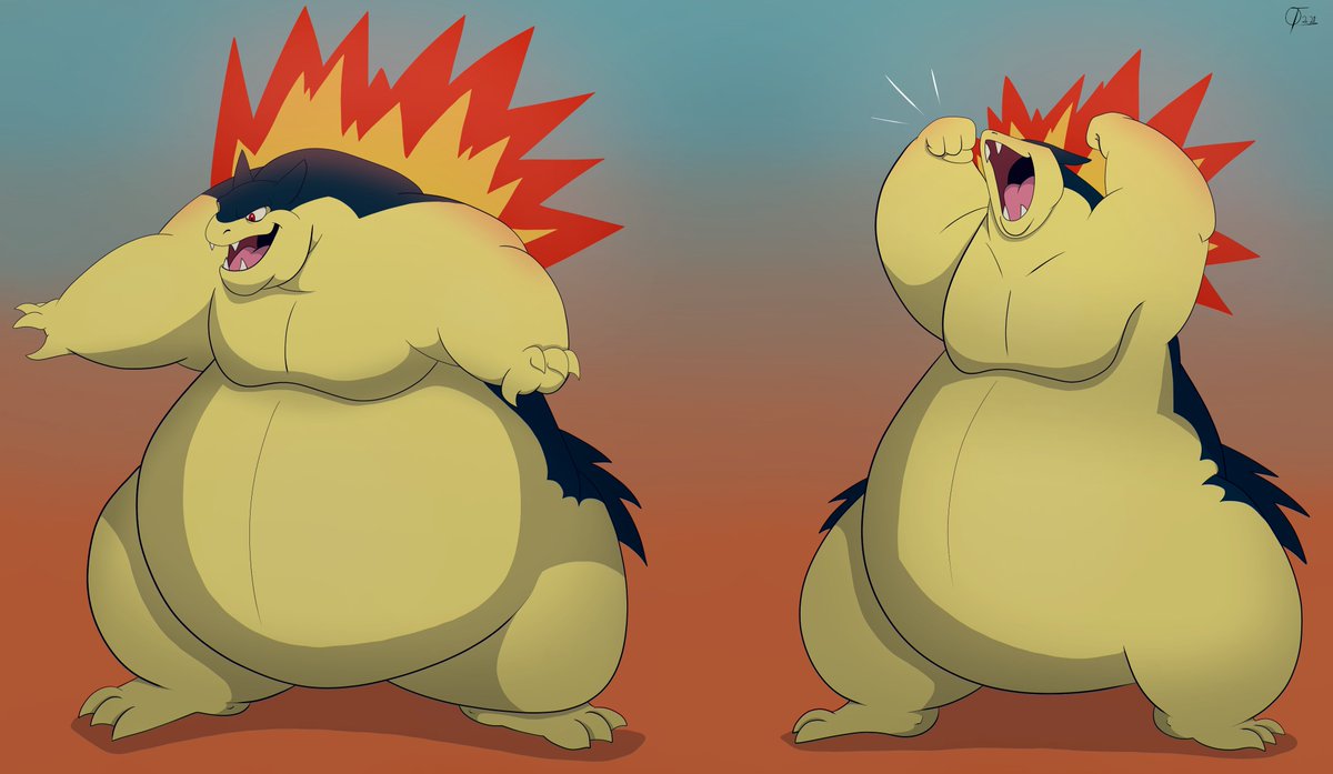 Here's a couple of rowdy, chunky, Typhlosion fellows. 