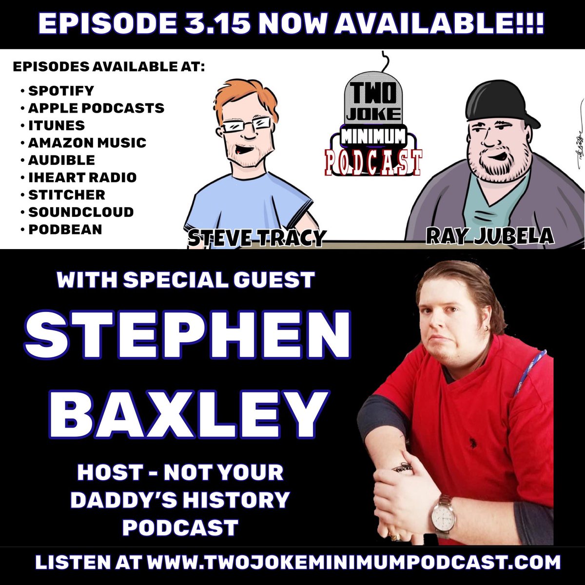 twojokeminimumpodcast.com/podcast/episod… 

#twojokeminimum #twojokeminimumpodcast #comedy #standupcomedy #podcast  #podcasting #podcastlife #DMVcomedy #DCcomedy #Baltimorecomedy