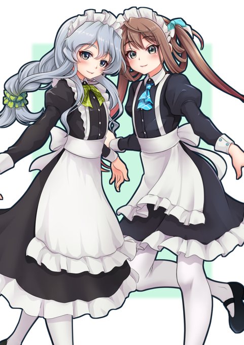 メイド朝山雲 #艦これ #艦隊これくしょん #朝雲 #山雲 https://t.co/cwA3a0SDbS 