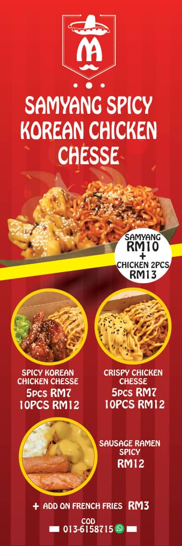 naffamd's tweet photo. Bissmillah. Assalamualaikum. Pada sesiapa yang rasa rasa nak makan Samyang ke Ayam Korea ke apa apa roger je. Lusa 19hb (isnin) start 3p.m. kami ade buat penghantaran di sekitar kluang. Cas penghantaran mengikut kawasan. Kami close order 19hb 12p.m. insyaallah kena dengan tekak☺️ https://t.co/fsgASJ1AZa