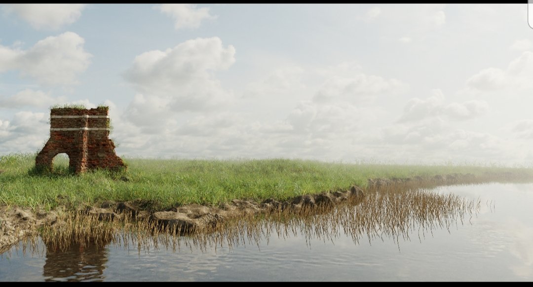 mark_pollitt's tweet photo. 3d render- Ruin by the Lake @blenderpedia thanks for a superb tutorial https://t.co/3I5zjYOBdr