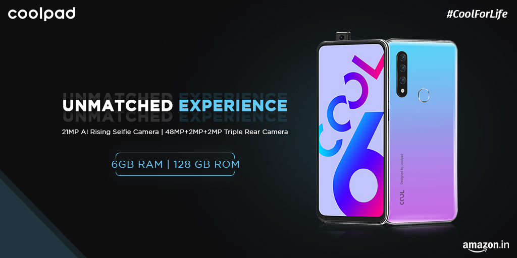 CoolpadInd's tweet photo. #CoolForLife #Smartphones #Gaming #Processor 
Match your style with perfection on the #Cool6. This extraordinary performer is available with 6GB RAM &amp; 128GB ROM. Order now: https://t.co/QDbP4KPL1f https://t.co/gOFWmjPCPY