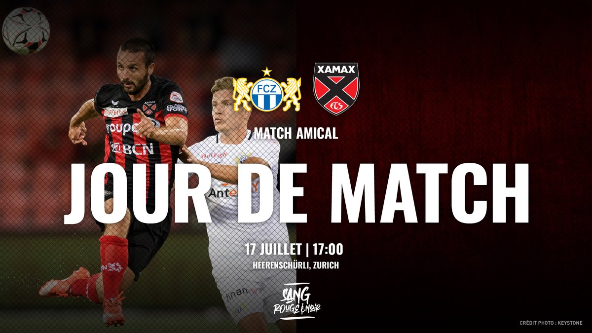 XamaxFCS's tweet photo. ๐๐ข๐จ๐ฅ ๐๐ ๐ ๐๐ง๐๐
Dernier match de prรฉparation avant la reprise! Un pronostic?
#FCZXAM #SangRougeNoir https://t.co/zCr1PZUaTF