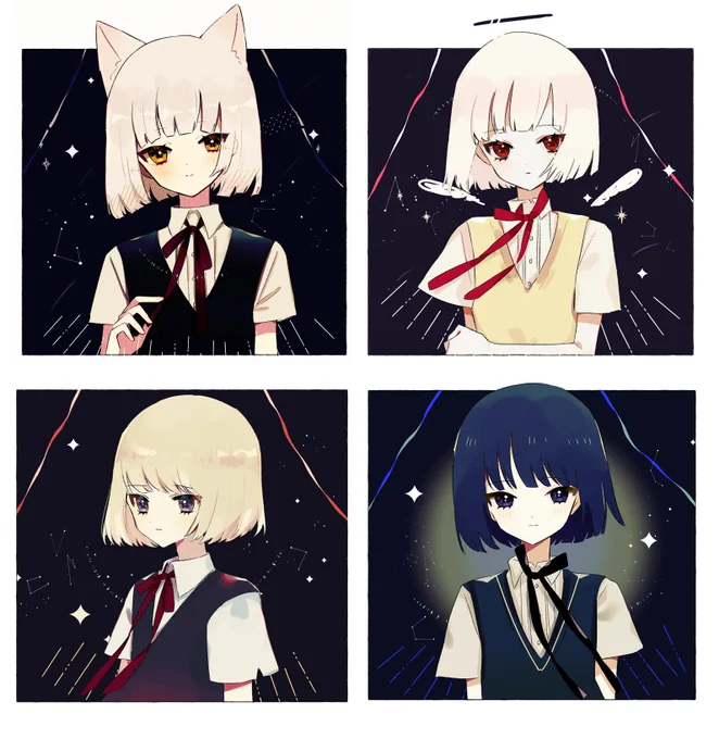 #一次創作絵師拡散フェス01  おかっぱの男の子の絵などを描いています。