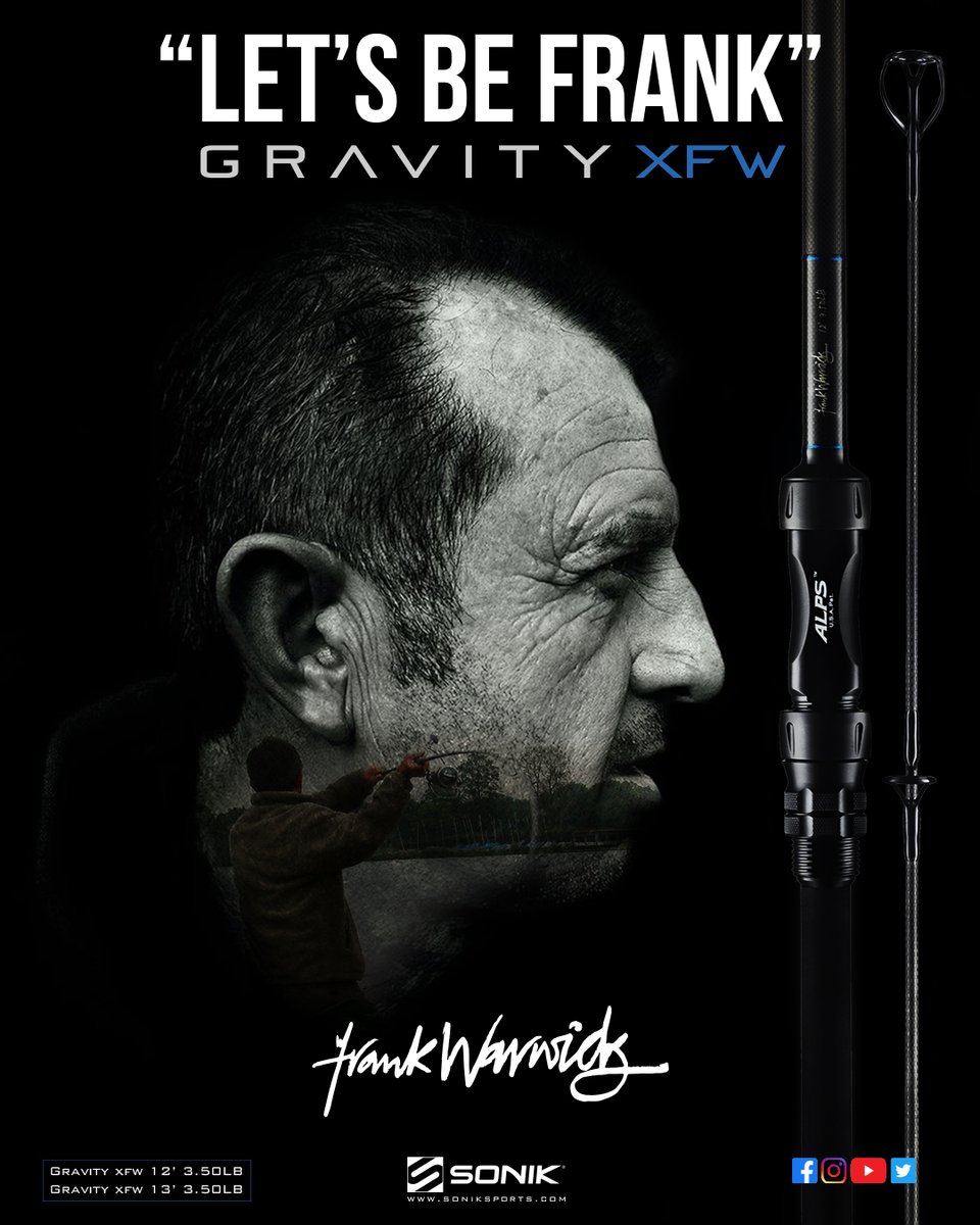 soniksports's tweet photo. Let's be really Frank...XFW Nuff said!
#GravityXFW #Subsonik #DistanceCasting #HitTheHorizon #Carpy #Carpfishing #Sonik #WhackOneOut #Tournos https://t.co/biYppAtAOZ