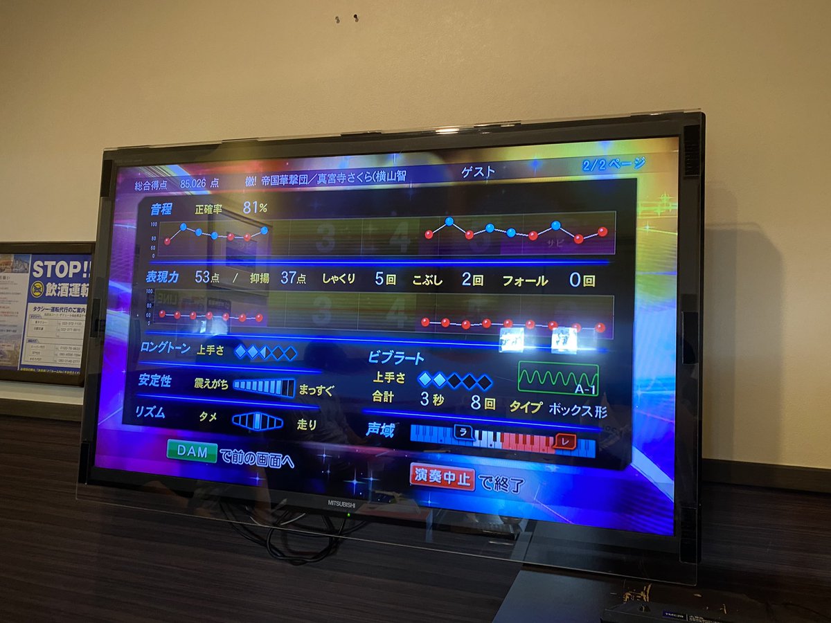 kabuki_SW's tweet photo. ゲキテイ85点！ 90は行きたい💪 https://t.co/LFoshCdZPs