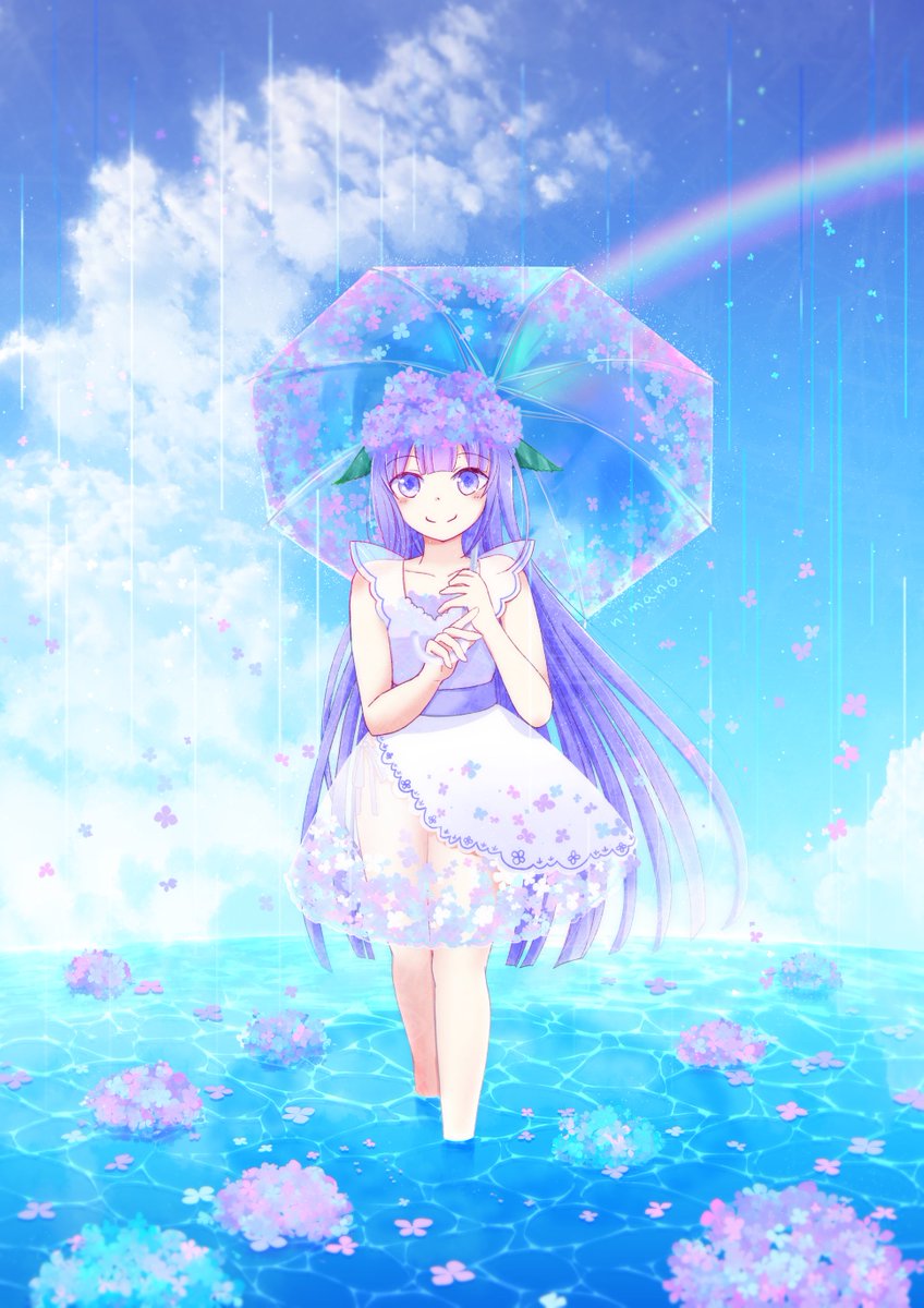 一次創作絵師拡散フェス01 青色水色時々別の色 漫画とアニメとデザインと色々 眠るnimano 青咲花星のイラスト