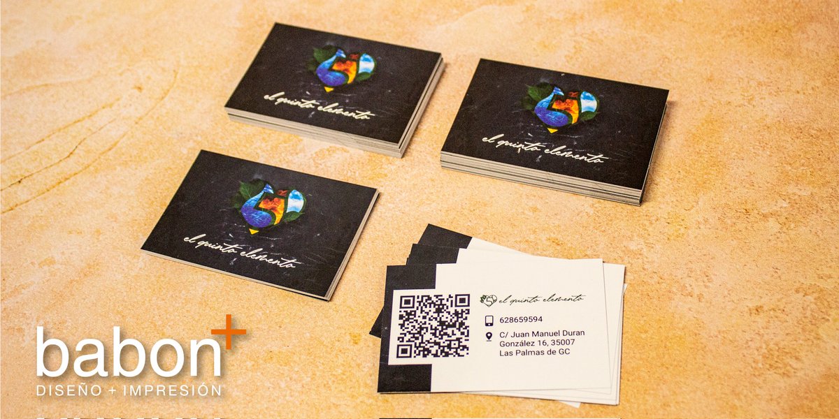 babonplus's tweet photo. Transmitir la esencia de nuestra marca no es un trabajo sencillo y en @elquintoelementogc lo saben muy bien 🌱🔥💦🌬️. Han creado un espacio donde fundirse con los elementos a través de su carta y decoración 🤩.

Impresión a todo color  en papel semiestucado 300gr 🔖. https://t.co/smd2FdMBGm