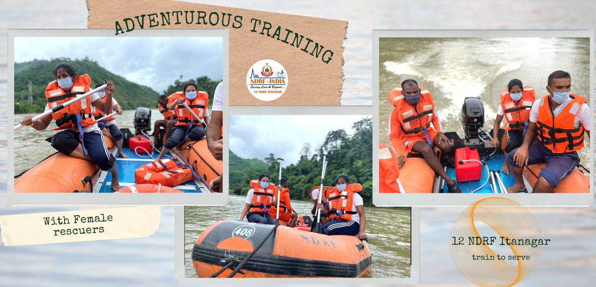 #Boat handling #trainings to #female rescuers of 12 #NDRF #Itanagar to enhance the skill of #womenpower and for better #efficiency in #disaster and #Emergencysituation.
#WomenInOrange #Ndrf4U
#DisasterRelief #disasterpreparedness
#DisasterRiskReduction