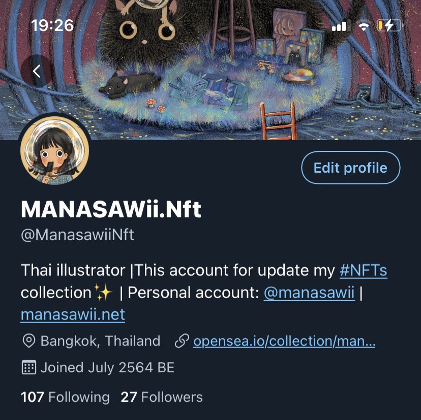 ทุกคนคะ เจนเปิดแอค NFT ไว้สักพักแล้ว ยังไม่ได้ไปแนะนำตัวอย่างเป็นทางการ แต่คิดว่าจะทำเร็วๆ นี้ค่ะ ยังไงฝากแอค <a href="/ManasawiiNft/">MANASAWii.Nft</a> ไว้ด้วยนะคะ เผื่อใครอยากไปติดตามค่ะ ✨✨