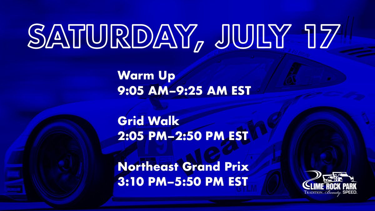 RaceWeatherTech's tweet photo. It's race day! We've got a full day of action coming your way at @limerockpark! 🏁

#IMSA https://t.co/9lrzLmNn0Z