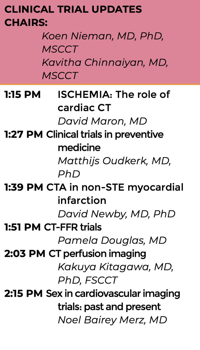 JWeirMcCall's tweet photo. #SCCT2021 day 2 is about to begin! Cant wait for this afternoons talk on clinical trials involving #YesCCT: 
 #ISCHEMIA
#ROBINSCA
#RAPIDCTCA
#FORECAST 
#AMPLIFIED
Its been a busy year and theres a lot to catch up on! https://t.co/y7YqXfBuRp