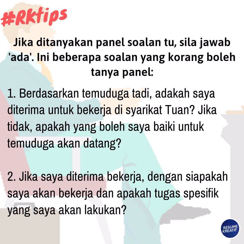 empayarkerjaya's tweet photo. 10 soalan yang anda boleh tanya majikan dalam temuduga. Tanya soalan macam ni baru la majikan WOW. https://t.co/LW5DW6AfdB