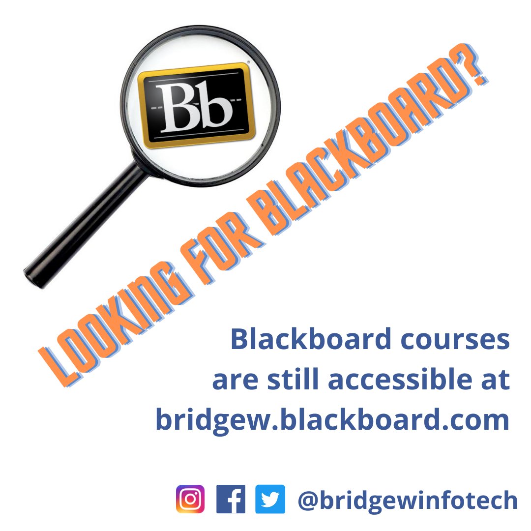 BSU Blackboard courses remain accessible throughout the IT maintenance this weekend at bridgew.blackboard.com

#ThisisBSU #ITupdates