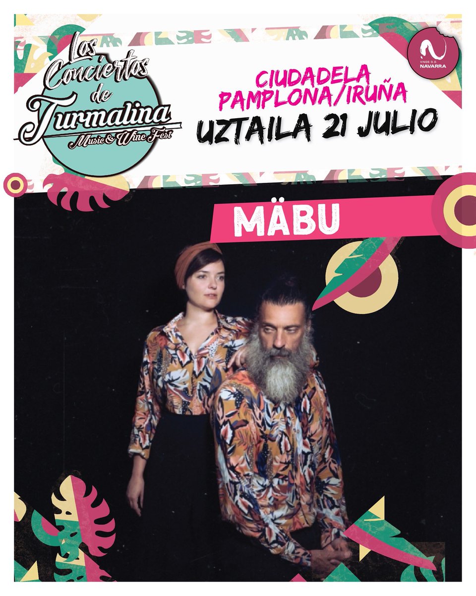 Nos gusta muuuucho la confirmación de <a href="/mabumusica/">MäBU</a> .💚 Un estilo inequívocamente personal y una auténtica delicia para los sentidos.
Bienvenid@s a la #familiaturmalina !! 

📅Miércoles 21 de julio 2021
📍Ciudadela de Pamplona
20h Mäbu
21:30h Xoel López

🎟www.turmalinafest.