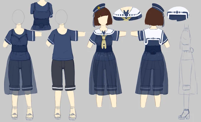 夏のうさぎのワンピース2021
セーラー+チュールレイヤード+ウサギ 
