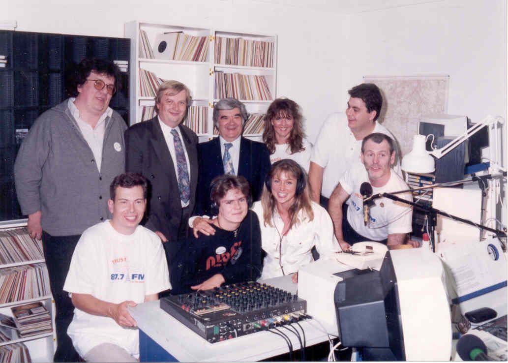 ianren1's tweet photo. On #SusyRadio's birthday week, a flashback from the past. Some of the team from days gone by taken during the trial #TrustFM in 1995. Is there anyone you recognise? #EarlyYears https://t.co/4wU68aQwXC
