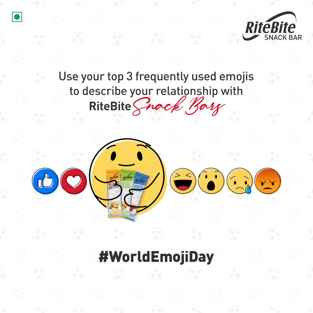 Giveaway Alert!
1. Follow @RiteBiteNutritionBars
2. Mention your Top 3 frequently used emojis in the comment section and tag your two friends. 
Two lucky winners will receive a Pack of 6 from @RiteBiteNutritionBars!
