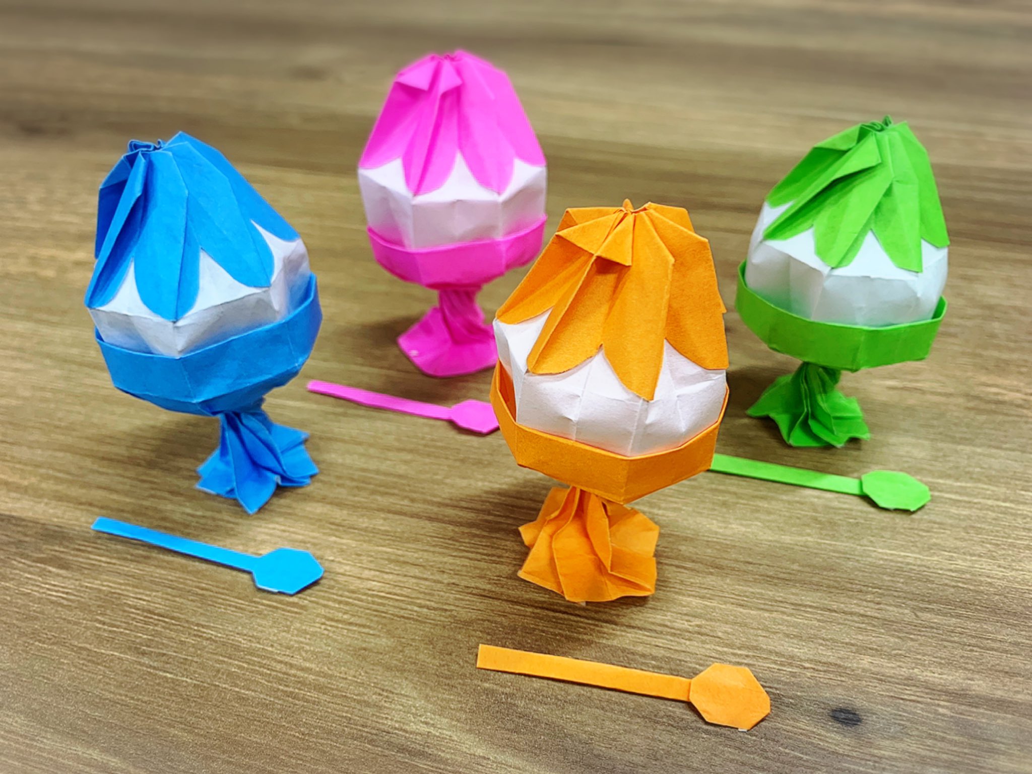 花紫 かき氷 できた 折り紙 Origami かき氷 夏 T Co Vmkhywbycf Twitter