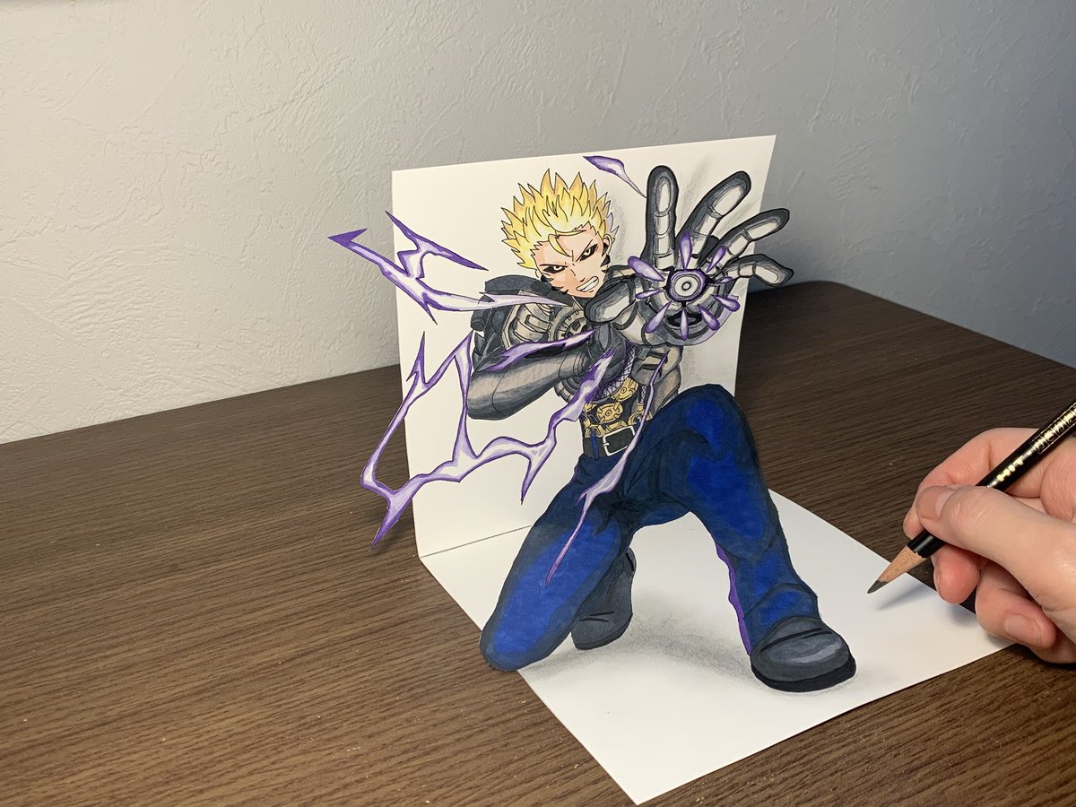 Deza Youtubeアップしました ワンパンマン 工作トリックアート ペラペラのジェノスを立体にdiy T Co Yzlujcvozc Youtubeより ワンパンマン ジェノス トリックアート イラスト 3d 3dart Youtube T Co Aorod9deas